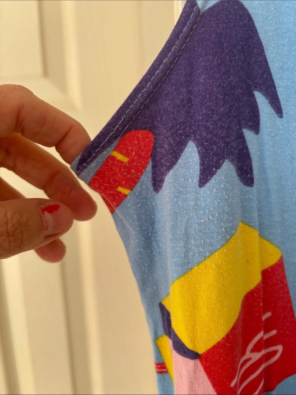 Nooworks snacks vacation Tropical Print Midi Dress with Red, Yellow & Navy - Picture 4 of 4